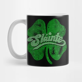 Vintage Slainte Cute Cheers Good Health Fun St Patricks Day Mug